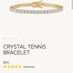 Alexa Leigh Gold Crystal Tennis Bracelet